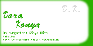 dora konya business card